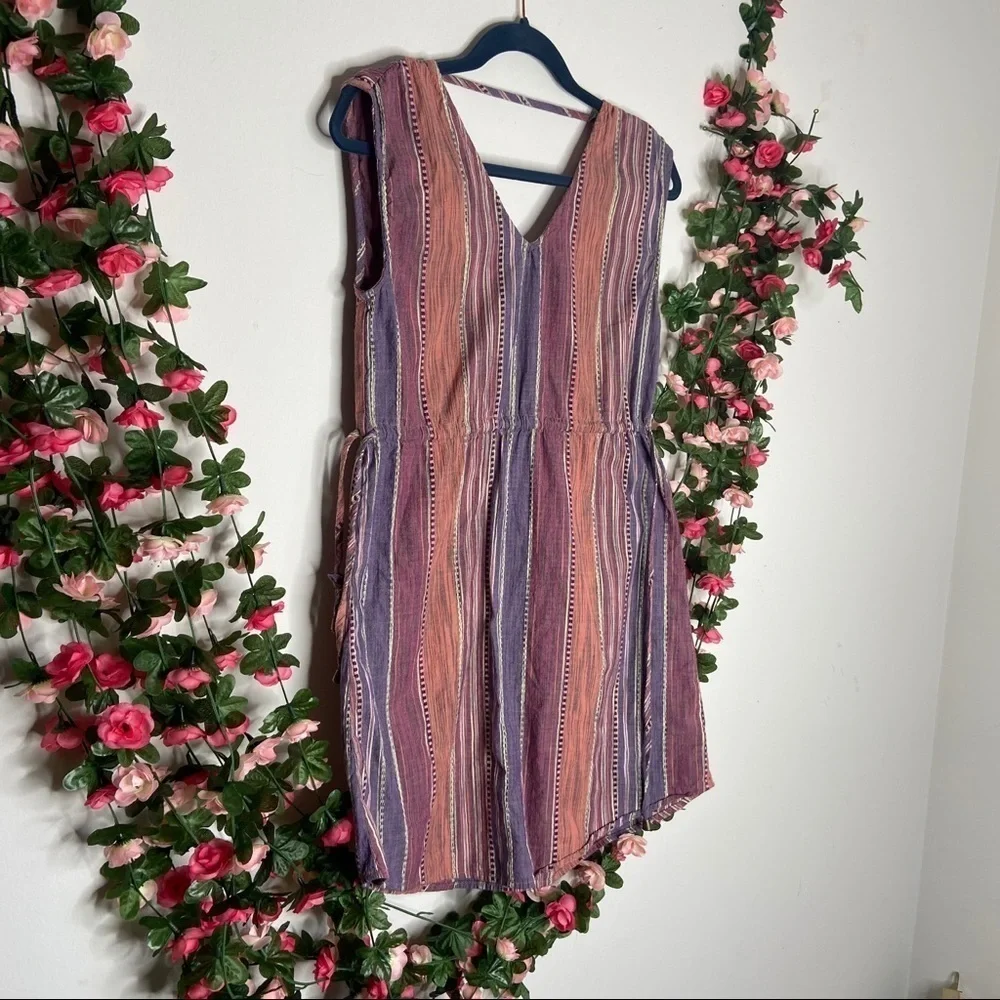 Universal Thread Orange Purple Tunic Sleeveless Blouse Boho Eccentric XS - Picture 2 of 8